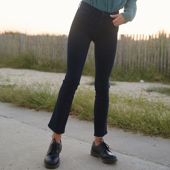 Mother Insider Ankle High Rise Cropped Bootcut Jean Holding Hands Size 25 - Picture 4 of 10